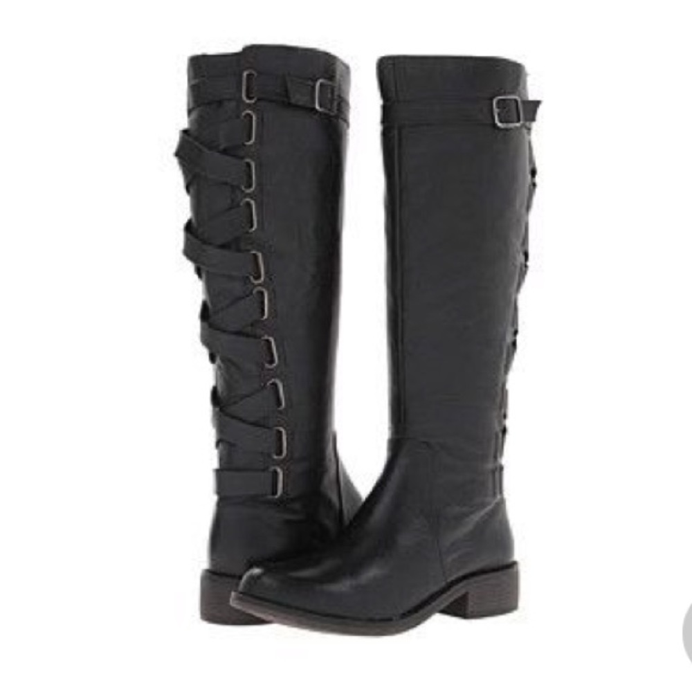 Yellow Box Katheron Leather Knee High Boots